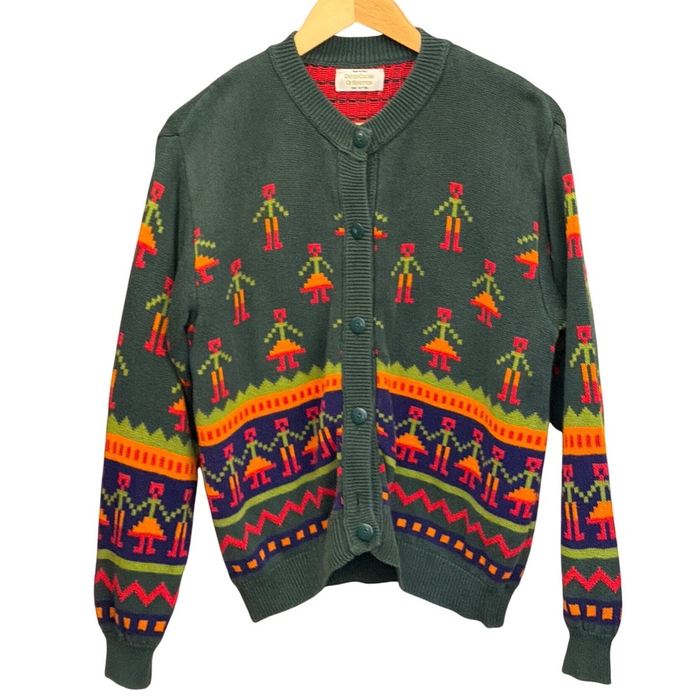 Vintage 90's United Colors of Benetton Cardigan Kidcore Eclectic Grandpa Retro